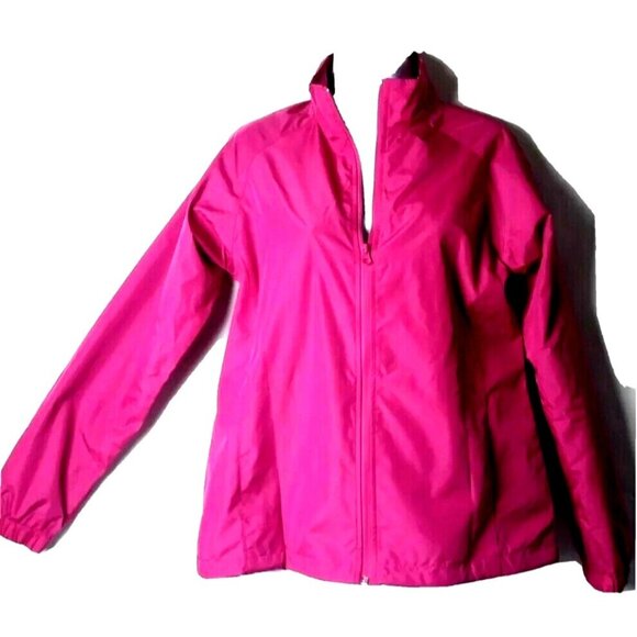 New Womens Golf Windbreaker Jacket Small Pink Rain Outdoors Pack Athleisure - Picture 1 of 12